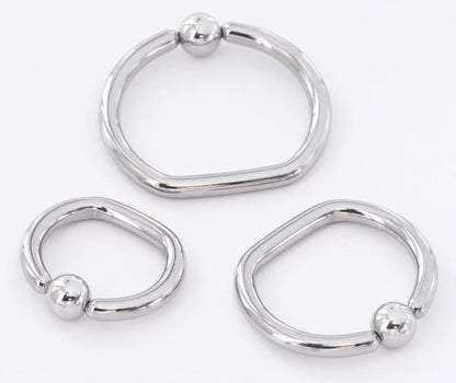 14g Steel D-Ring — Price Per 1 - Painful Pleasures