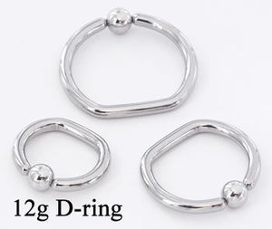 12g Steel D-Ring — Price Per 1 - Painful Pleasures