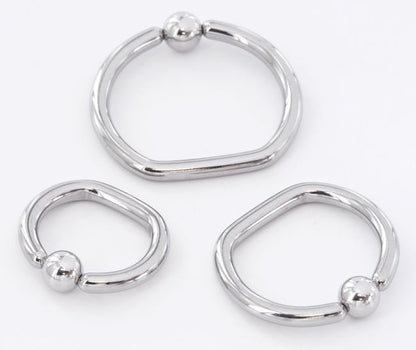 10g Steel D-Ring — Price Per 1 - Painful Pleasures
