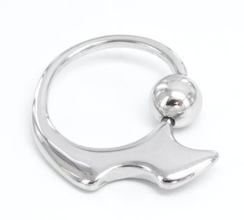 14g Sickle Stainless Steel Captive Bead Ring