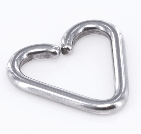14g Annealed Stainless Steel Heart- Front View