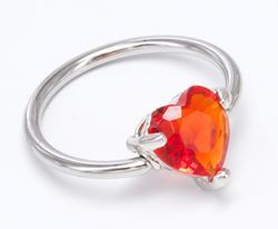 16g Heart Prong Set Captive Ring - Painful Pleasures