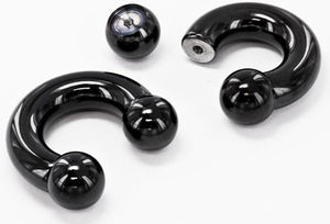 00g Internal Blackout Steel Circular Barbell — Price Per 1 - Painful Pleasures