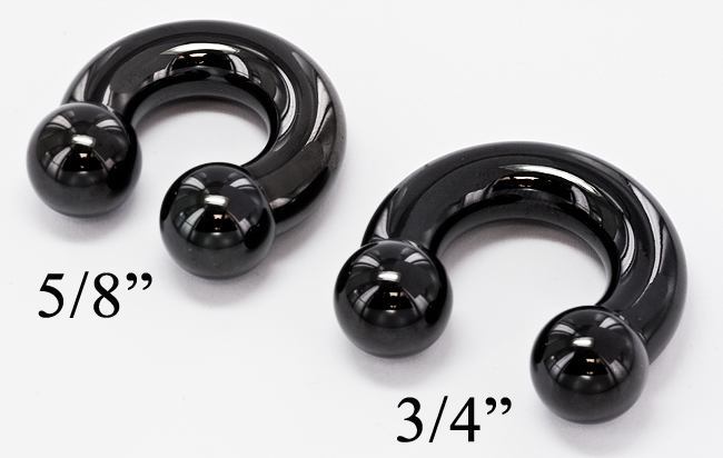 00g Blackout Internally Threaded Circular Barbell- Size options