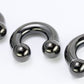 0g Blackout Internally Threaded Circular Barbell- Size options