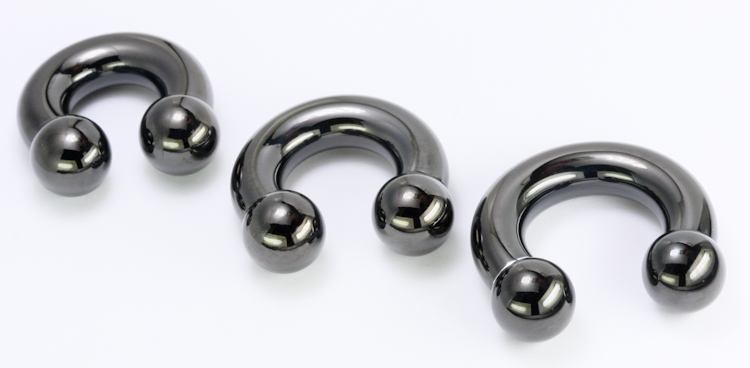 0g Blackout Internally Threaded Circular Barbell- Size options