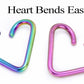 16g Niobium Heart- 2 Sizes- Color Options