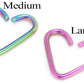 16g Niobium Heart- 2 Sizes-Open and Closed