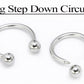 16g E-Z Piercing Circular Barbell Step-Down Threaded with Needle