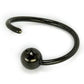 20g Annealed Black PVD Fixed Ball Ring- Ring Open