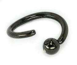 16g Blackout Annealed Fixed Bead Ring