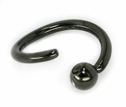 14g Blackout Annealed Fixed Bead Ring