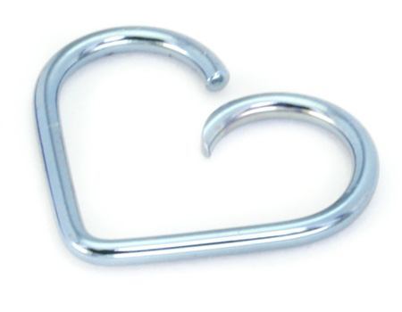 16g Niobium Unbreakable Heart- 5 Sizes- Closed