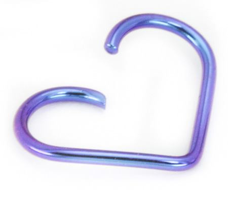 16g Niobium Unbreakable Heart- 5 Sizes- Open