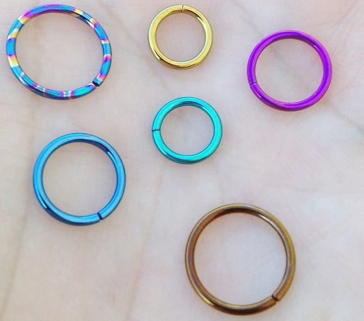 18g Seamless Niobium Ring- Size Assortment