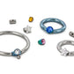 8g Titanium 4mm-6mm Captive Bar with Internal 1.2mm Threading Insert 4