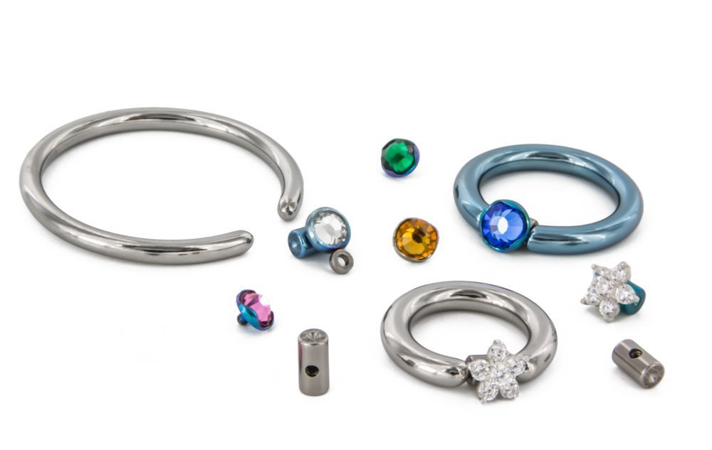 8g Titanium 4mm-6mm Captive Bar with Internal 1.2mm Threading Insert 3