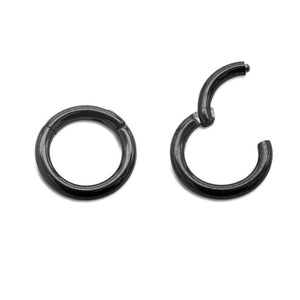 Tilum 14g PVD Black Titanium Segment Clicker - Price Per 1 - Painful Pleasures