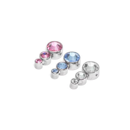 Jeweled Tear Drop Cluster Captive Bead
