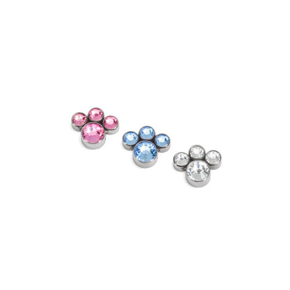 Tilum Jewel Paw Print Cluster Captive Bead - Price Per 1 - Painful Pleasures