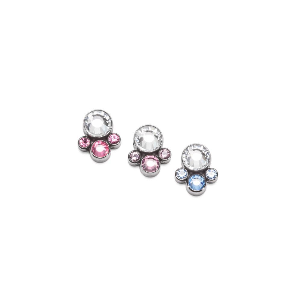 Bubble Cluster Captive Bead – 4mm Crystal Jewel