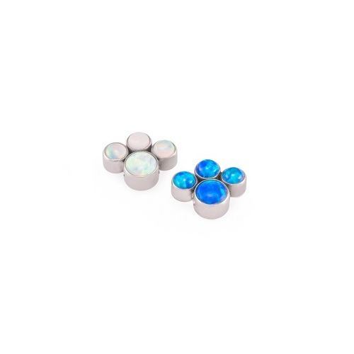 Opal Paw Print Cluster Captive Bead Colors