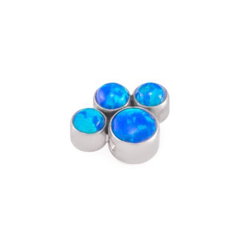 Tilum Opal Paw Print Cluster Captive Bead - Price Per 1
