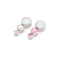 White Opal Tear Drop Cluster Captive Bead with Jewels - Colors