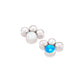 Tilum Opal Paw Print Cluster Captive Bead with Jewels - Price Per 1