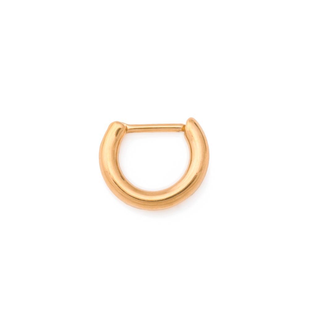 16g Steel Septum Clicker with Black and Gold PVD Coating