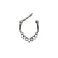 16g Steel Septum Clicker — V-Shaped Ring with Crystals