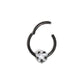 16g Black PVD Septum Clicker with Crystal Star