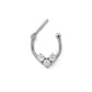 16g Steel Septum Clicker — Trinity Crystal Ring
