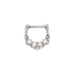 16g Opal Fish Scale Steel Septum Clicker