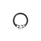 16g Black PVD Septum Clicker with Three Crystals — Price Per 1