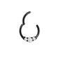 16g Black PVD Septum Clicker with Three Crystals