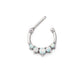 16g Steel Septum Clicker with Five Opals