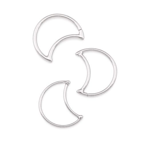 Stainless Steel Crescent Moon Bendable Ear Jewelry — Price Per 1
