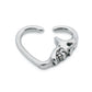Grinning Skull Heart Bendable Ear Jewelry