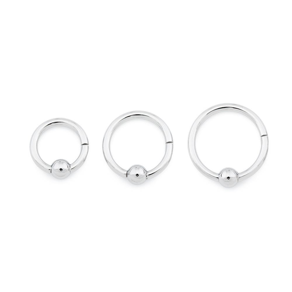 14g Steel Captive Bead Hinged Clicker Ring — Hinged Clicker Mechanism