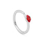 16g 3/8” Red Vesica Piscis Seamless Steel Ring — Price Per 1