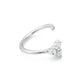 16g 3/8” White Opal Tri-Petal Seamless Steel Ring