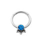 Tilum 16g Single Jeweled Bead Clusters Titanium Septum Clicker