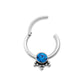 16g Single Jeweled Bead Clusters Titanium Septum Clicker