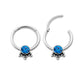 16g Single Jeweled Bead Clusters Titanium Septum Clicker (open)