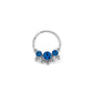 16g Titanium Jeweled Triad Bead Clusters Septum Clicker (open)