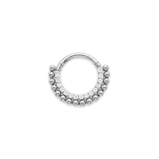 Tilum 16g Jewels and Micron Beads Titanium Clicker - Price Per 1