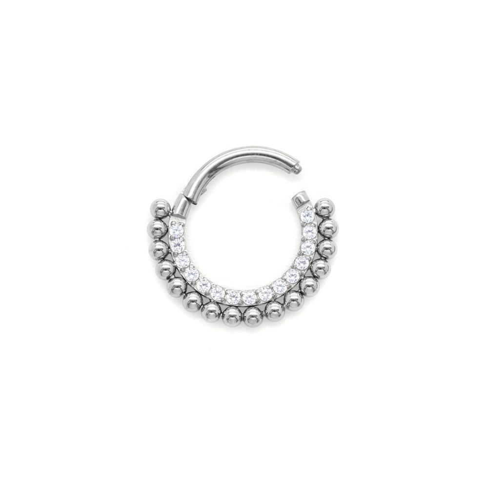 Tilum 16g Jewels and Micron Beads Titanium Clicker - Price Per 1