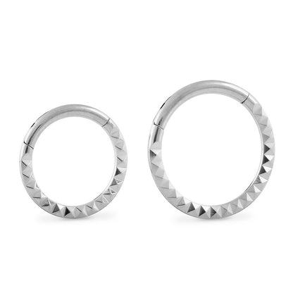Tilum 16g Studded Titanium Clicker — Pick Diameter — Price Per 1 - Painful Pleasures