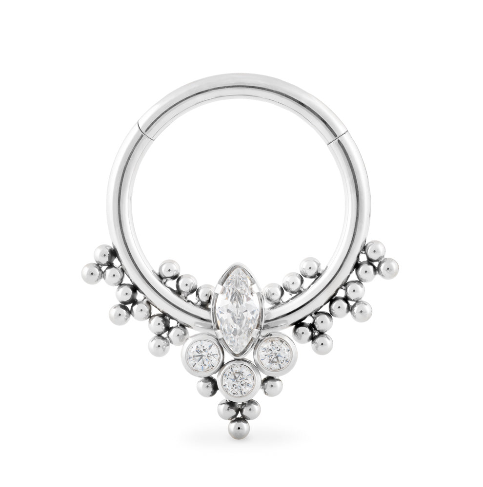 Tilum 16g Grand Marquis Jeweled Titanium Clicker — Price Per 1